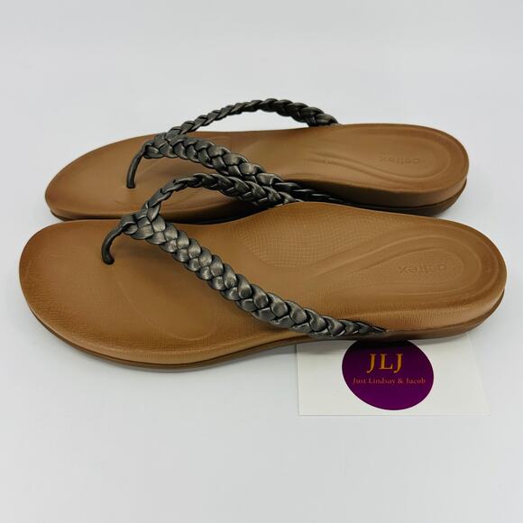 Aetrex Women's Rachel Support Comfort Thong Sandals Pewter Size 38 EU/ 7.5-8 US - Picture 8 of 14